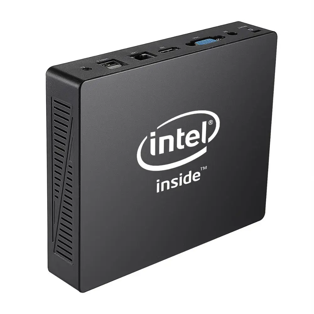 Безвентиляторный Apollo Lake Celeron J3455 windows10 Мини ПК LPDDR4 4G EMMC 64G поддержка M.2 HDD 1000M Lan windows 10