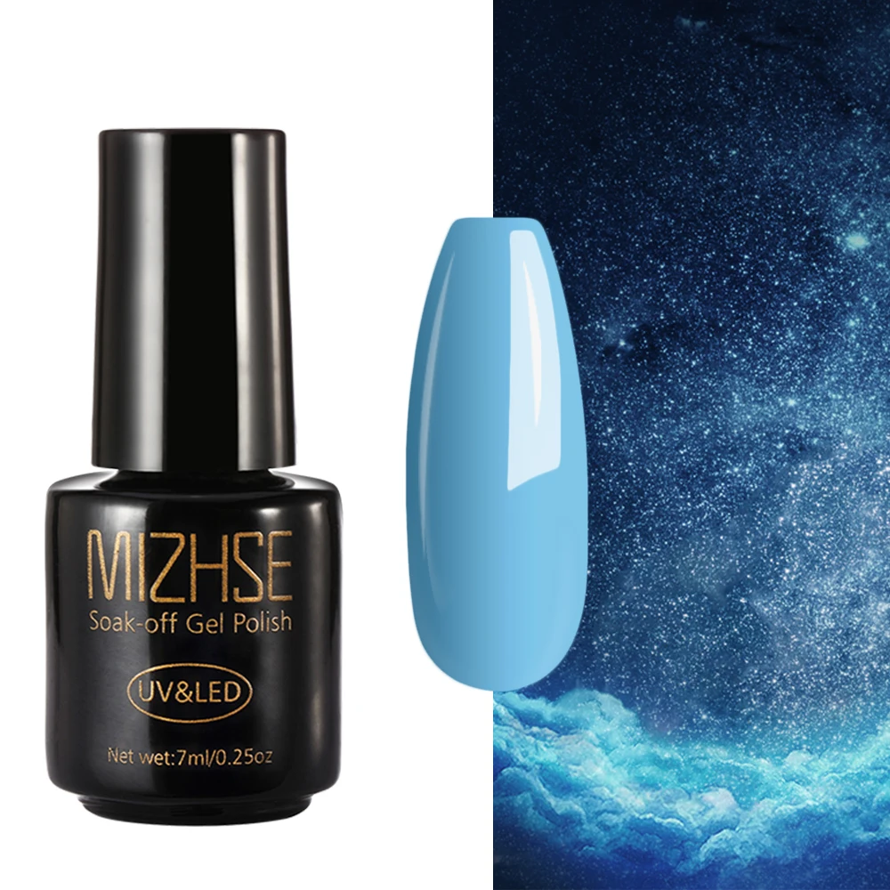 LAKEBLUE005 MIZHSE Гель-лак для ногтей масло Esmalte Permanente гель UV Y Led Gellak Фиолетовый Белый Черный чистый цветной Гель-лак для ногтей основа для ногтей - Цвет: LAKEBLUE005