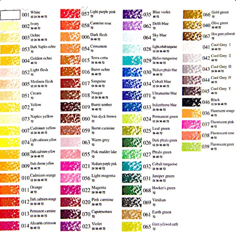 Penlab 12/24/36/48/72 colors gallery artists Soft Cakes best pigment each cake the stick is wrapped art drawing supplies | Канцтовары