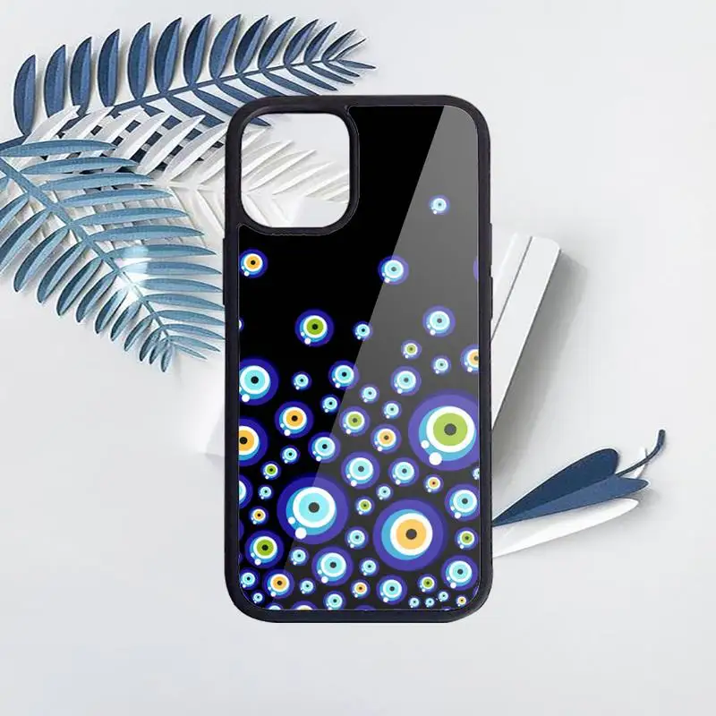 

Evil eye lucky eyes pattern Phone Case PC for iPhone 11 12 pro XS MAX 8 7 6 6S Plus X 5S SE 2020 XR Luxury brand shell funda