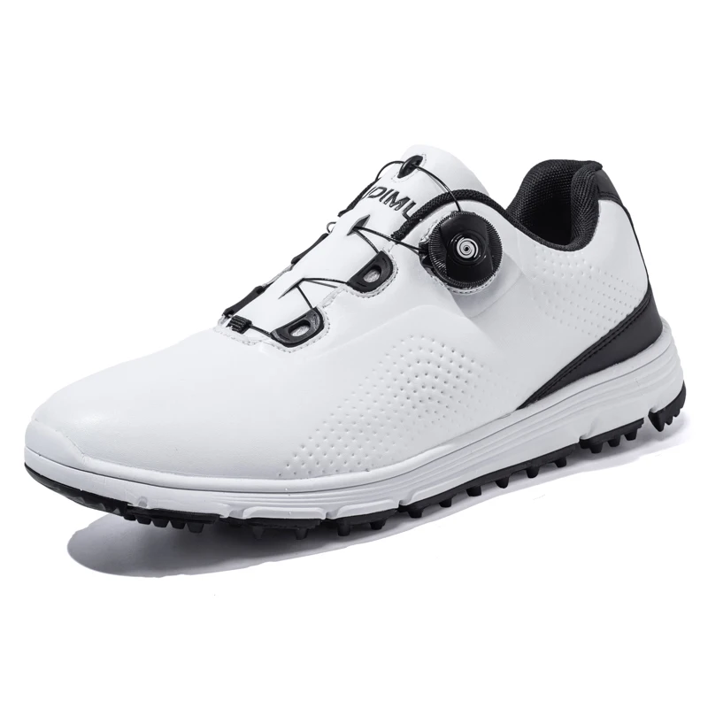 Professional Men Golf Shoes Outdoor Anti Slip Waterproof Quick Lacing Golf Training Shoes