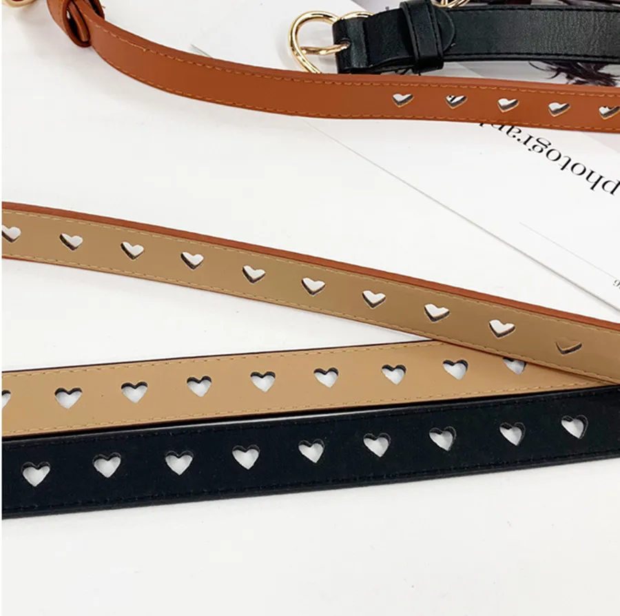 Ремень с пряжкой Женский Модный Повседневный Ретро пояс сердечком аксессуар для