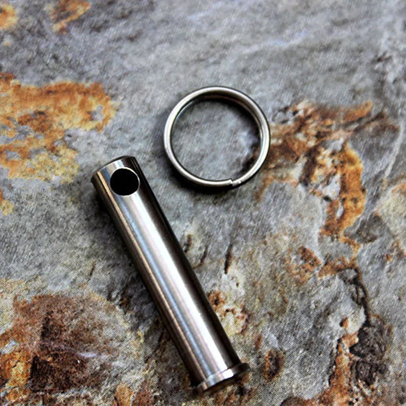 Silver 1 шт. EDC титановый сплав, соединительный стержень для ножей, титановый сплав, нож, падающий стержень, резак, латунный нож, кулон, аксессуары - Цвет: Silver