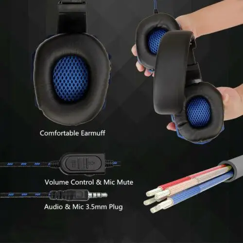 2 м PC780 игровые гарнитуры большие наушники без светильник Mic Стерео глубокий бас