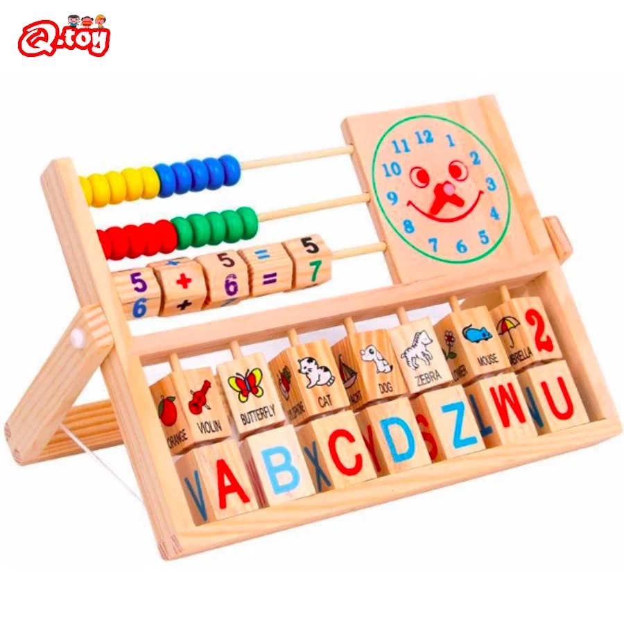 

Многофункциональная деревянная обучающая подставка Abacus, игрушки Монтессори, доска с подсчетом для познания, математическая игрушка для ра...