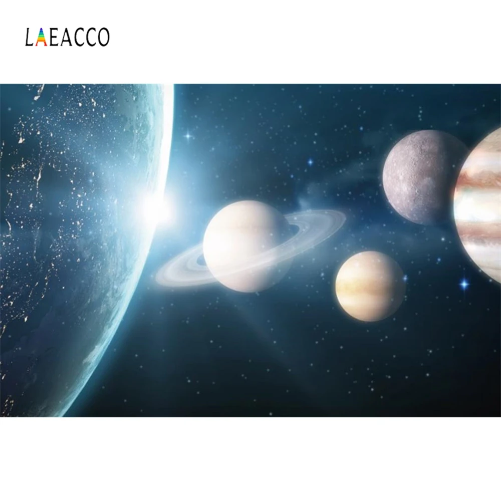 Laeacco космическая планета движущийся светильник вечерние фотографические фоны