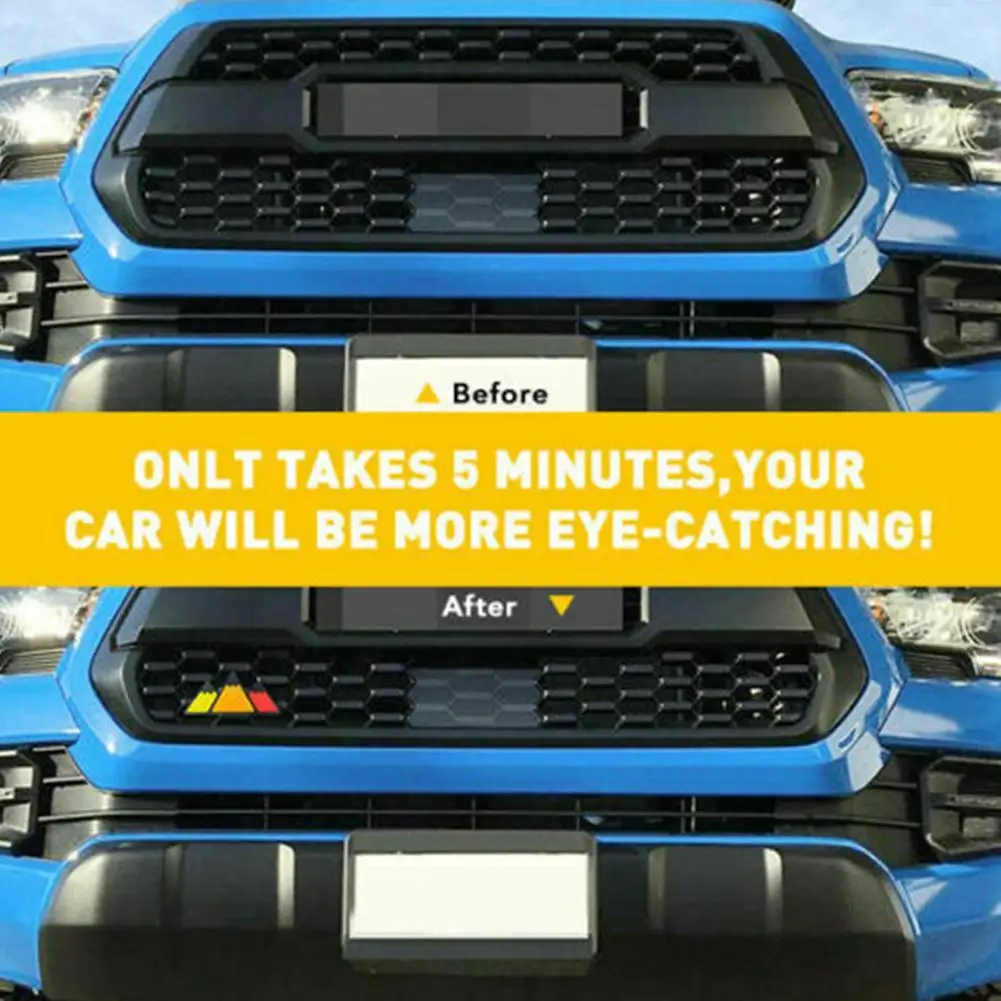 1pcs 3 Color Grille Badge Emblem For Toyota Tacoma TRD 4Runner Tundra 2018 2019 Car Tri Grill Acrylic Accessories | Автомобили и
