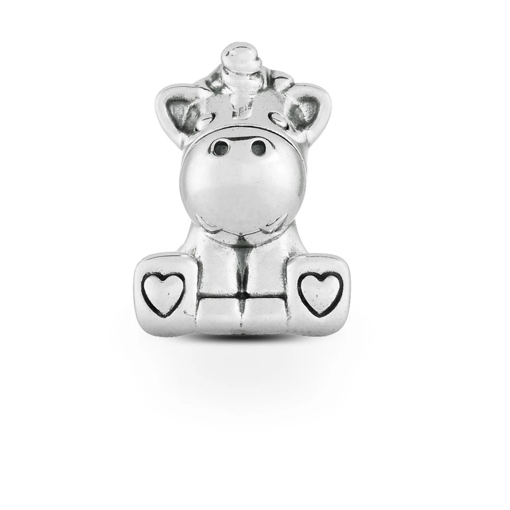 DEVOLOVE милый Бруно Единорог амулеты подходит pandora Шарм оригинальные браслеты