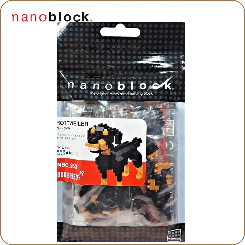 Kawada Nanoblock Ротвейлер Собака NBC-263 строительные блоки 140 штук Алмазная креативная