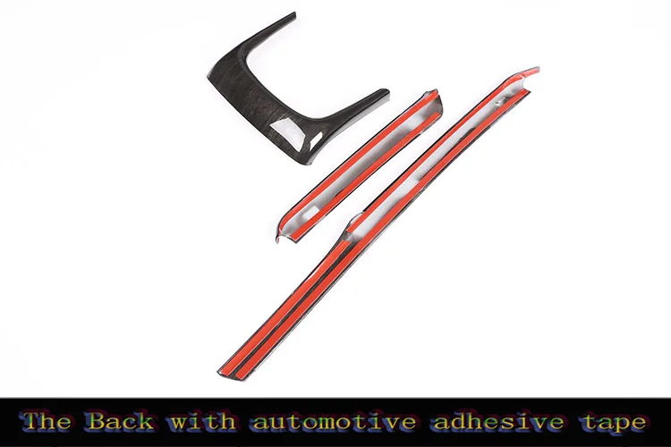

3pcs Black Wood Grain Color ABS Car Modification Center Armrest Box Cover Trim Parts For BMW X1 F48 16-19 X2 F47 2018 2019 LHD