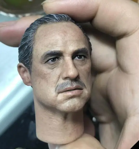 1/6 весы Marlon Brando The Godfather Corleone головной убор Аль Пачино голова вырезание для 1" мужской тела головной убор игрушки
