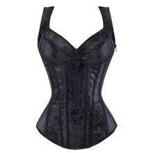 Espartilho sexy lingerie mulher bustier espartilho superior shapewear espartilhos com copo mais tamanho (2)