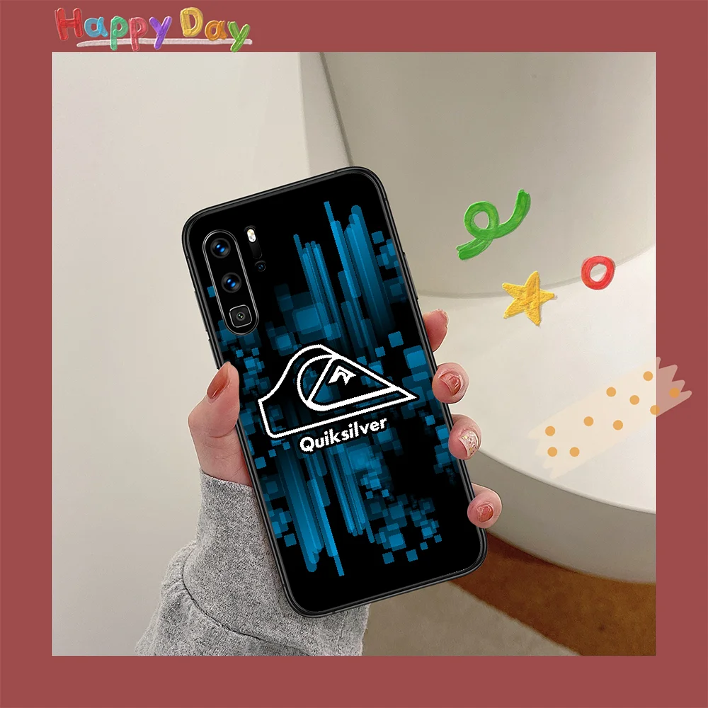 

Surf And Skateboard Q-Quiksilver Phone Case For HUAWEI P 9 10 20 30 40 Lite smart Pro Z 2019 Nova 5T 6 7 i black Cell 3D Etui