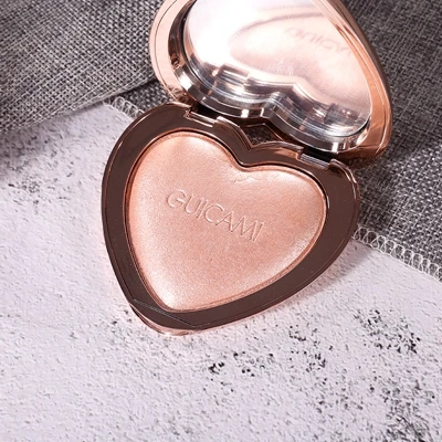 3D в форме сердца Хайлайтер для макияжа Палитра осветитель тела мерцающий