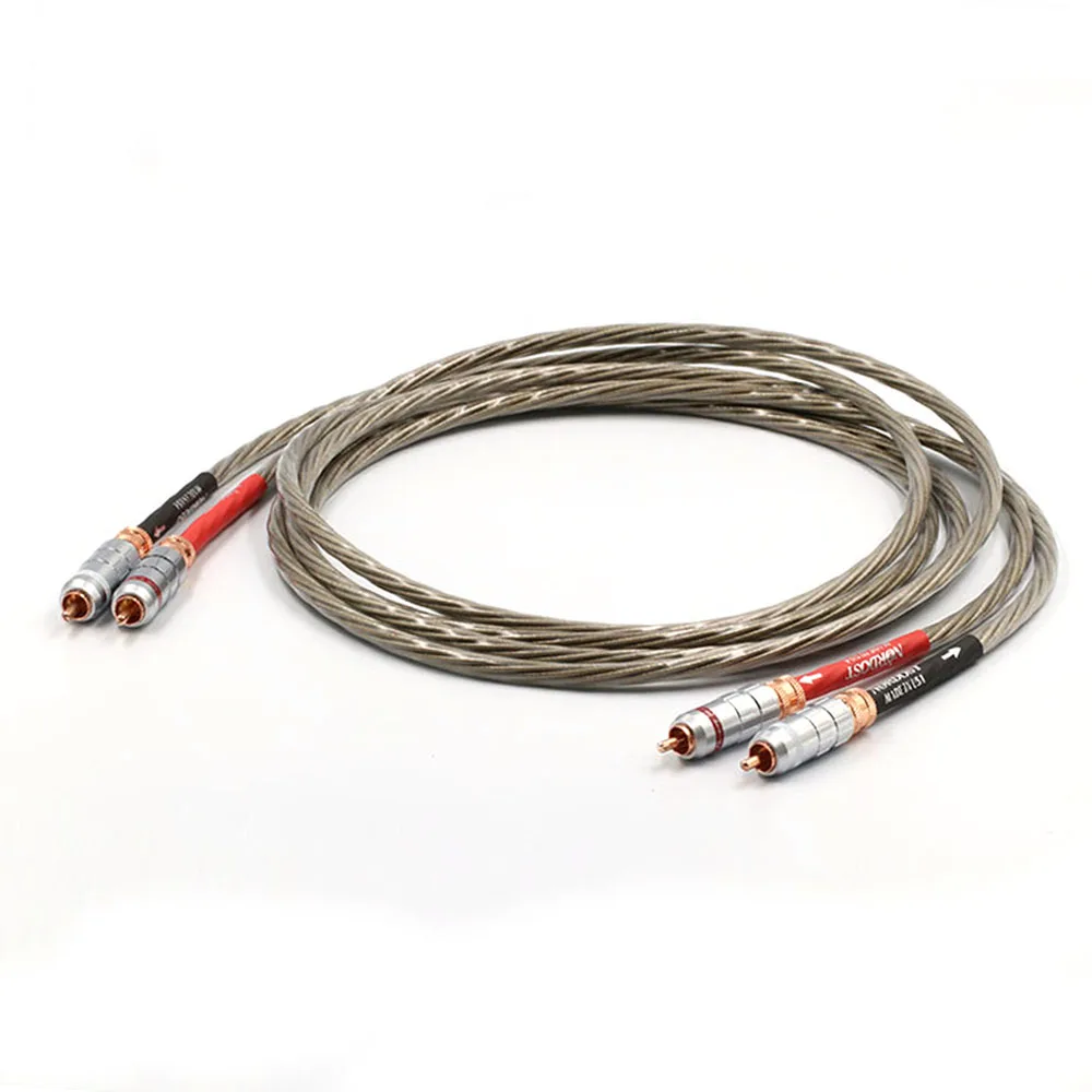 Пара YTER Valhalla ODIN 7N посеребренный медный RCA Аудио Видео сигнальный провод аудио