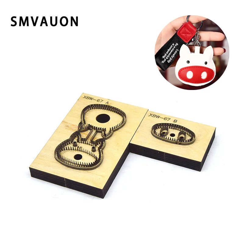 Штамп для резки кожи, сделай сам, подвеска для ключей, японский стальной Деревянный Резак, форма для кожи, ручной инструмент