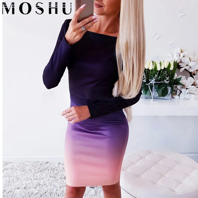 Женское мини платье с круглым вырезом повседневное короткое разных цветов