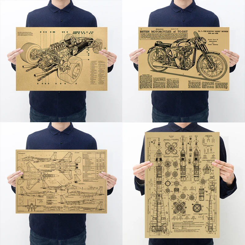 Классический самолет/ракета/гоночный/мотоцикл механических Структура с