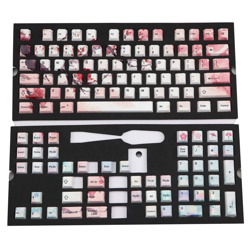 Краситель Subbed pbt Keycap Вишневый профиль fit gk64 колпачки для ключей|Клавиатуры| |