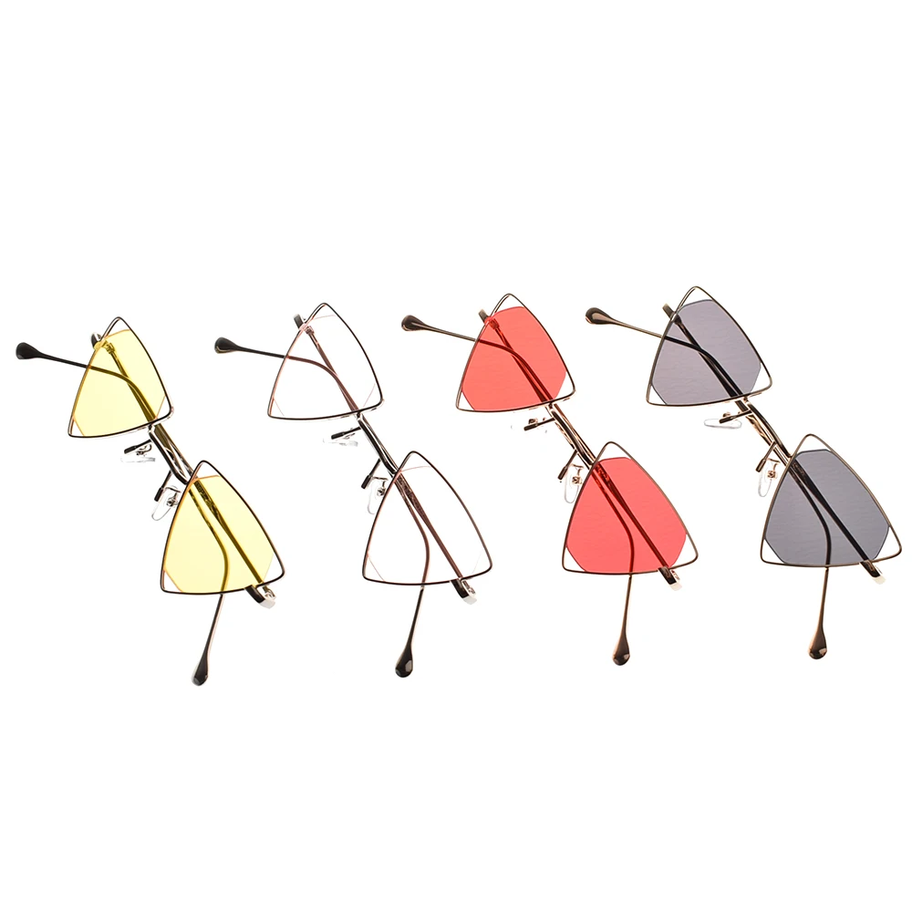 Новые высококачественные винтажные треугольные солнечные очки в стиле стимпанк