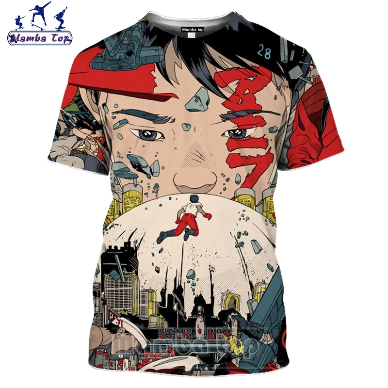 Футболка Mamba Top Akira для мужчин и женщин японская мультяшная 3D-печать аниме