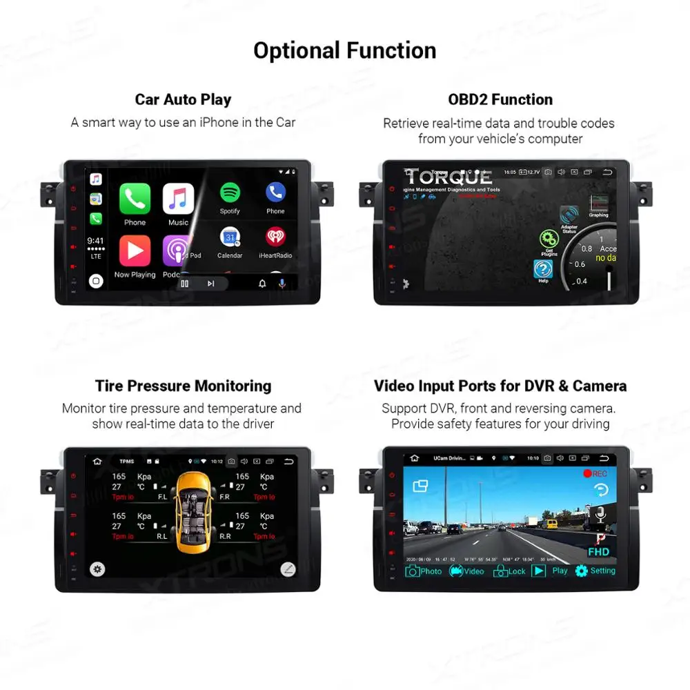 XTRONS 9 ''Android 10 0 автомобильный радиоплеер GPS DAB OBD для BMW E46 седан купе трансформер