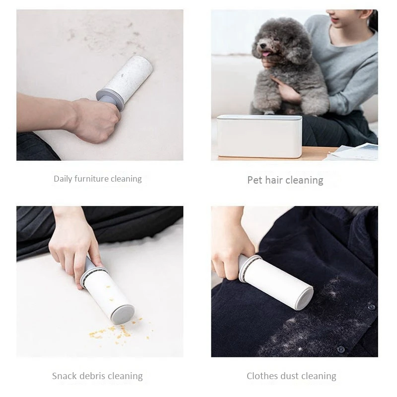 

1Set Roller Sticking Device Lint Sticking Roller Carpet Cleaner Brushes With 2 Pc Replacement Sticker Core