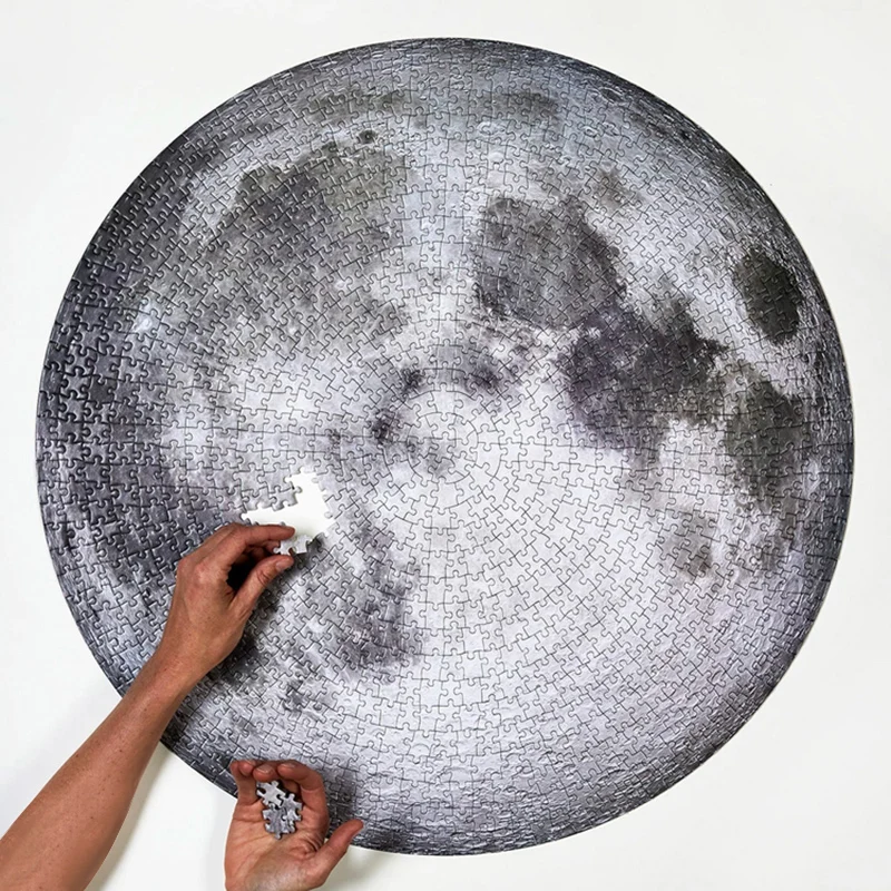 

1000 Pieces Adult Difficult Circular Jigsaw Puzzle Moon Funny Toys Learning AUG889