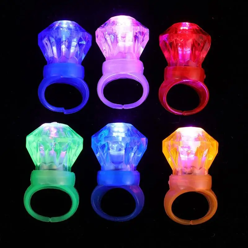 

26pcs LED Flashing Rings Party Favor Finger Ring for Home Party (Random Color)