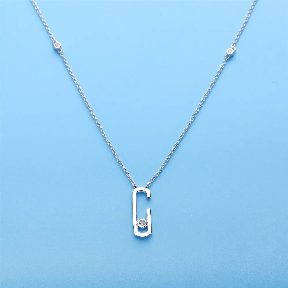 Женское ожерелье из серебра 925 пробы с кулоном в виде двигающейся привычки|necklaces