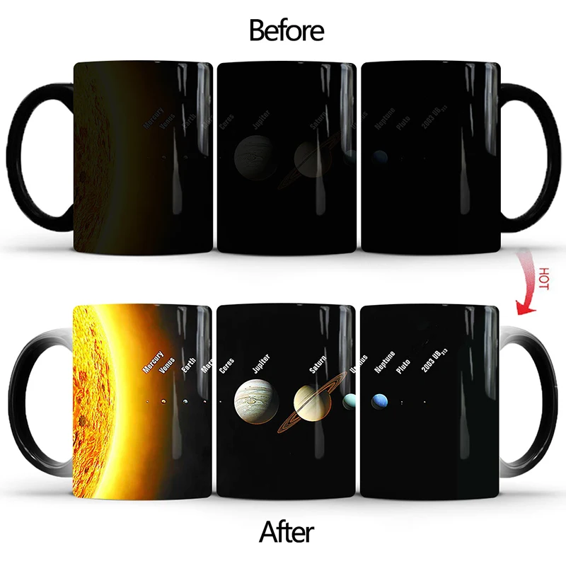 

1Pcs New 350ml Creative Milky Way Planet Coffee Mug Color Changing Mug Drinkware Best Gift for Your Family Children Friends