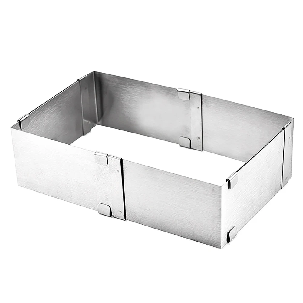 Регулируемая 3D форма для выпечки мусса квадратная из нержавеющей стали кухонные
