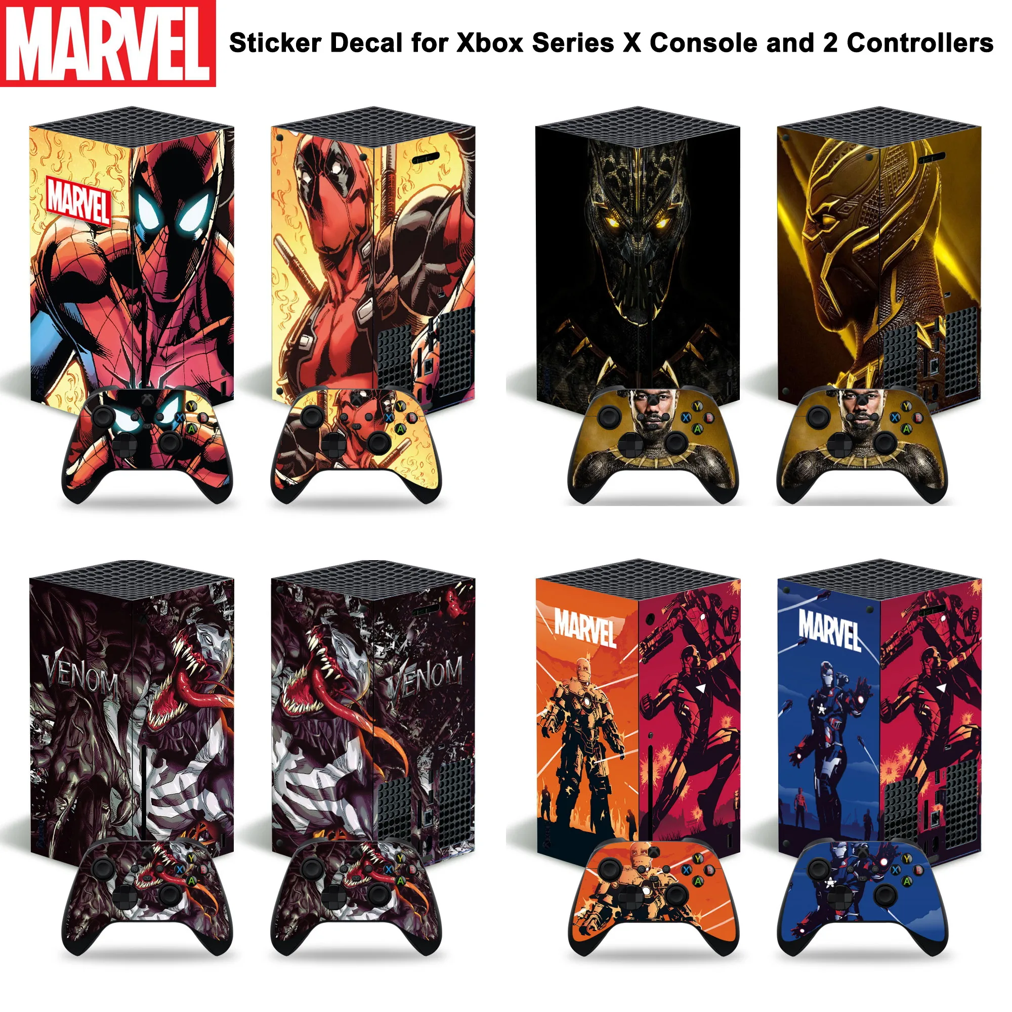 Виниловая наклейка на консоль Xbox серии X и 2 контроллеров | Электроника