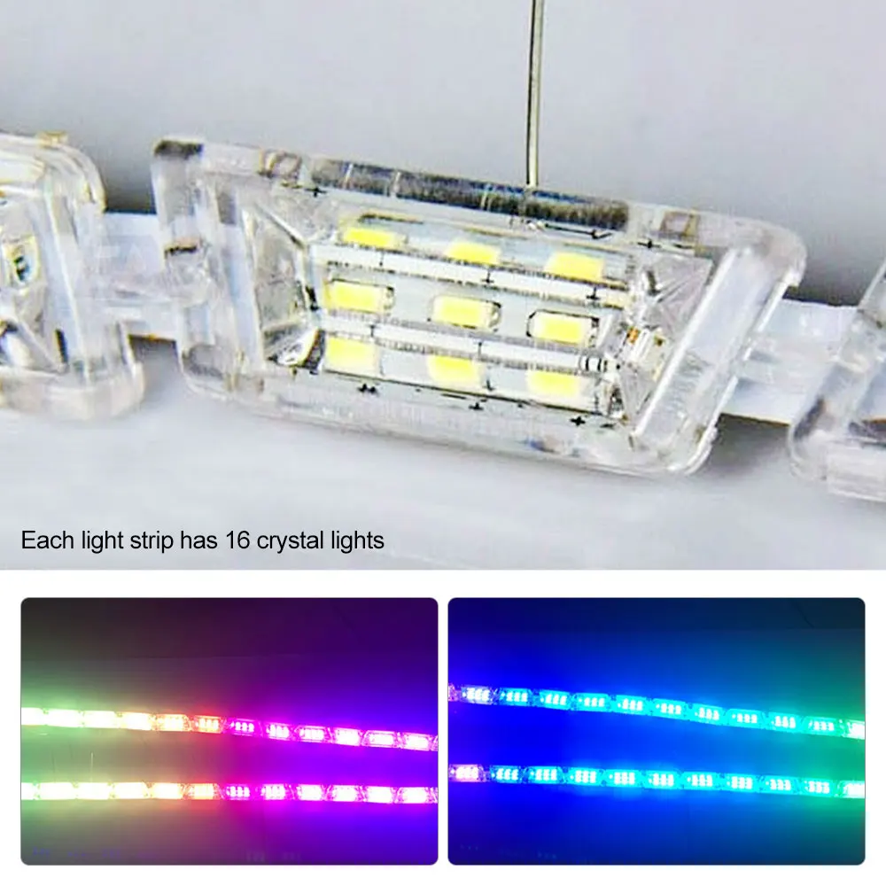 Гибкая светодиодная лента RGB для автомобильных фар 2 шт.