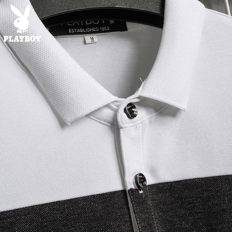 

PLAYBOY New Men Tops Shirts Summer Fashion Men Short Sleeve Loose Polos Shirts Male Tops Tees Para Hombre Brand Clothing PB8571