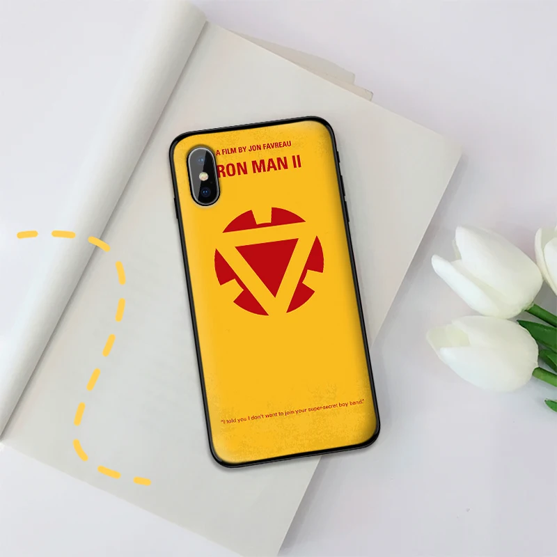 Case For iPhone 6 6S plus Luxury Black 5 5S SE 7 8 Plus X XS Max XR Cover Marvel iron man mask | Мобильные телефоны и