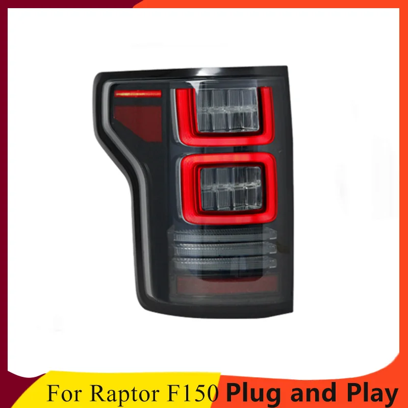 

KOWELL Car Full LED Tail Lamp for Ford F150 Tail Lights 2015-2018 for USA F-150 Raptor Version with Red Signal