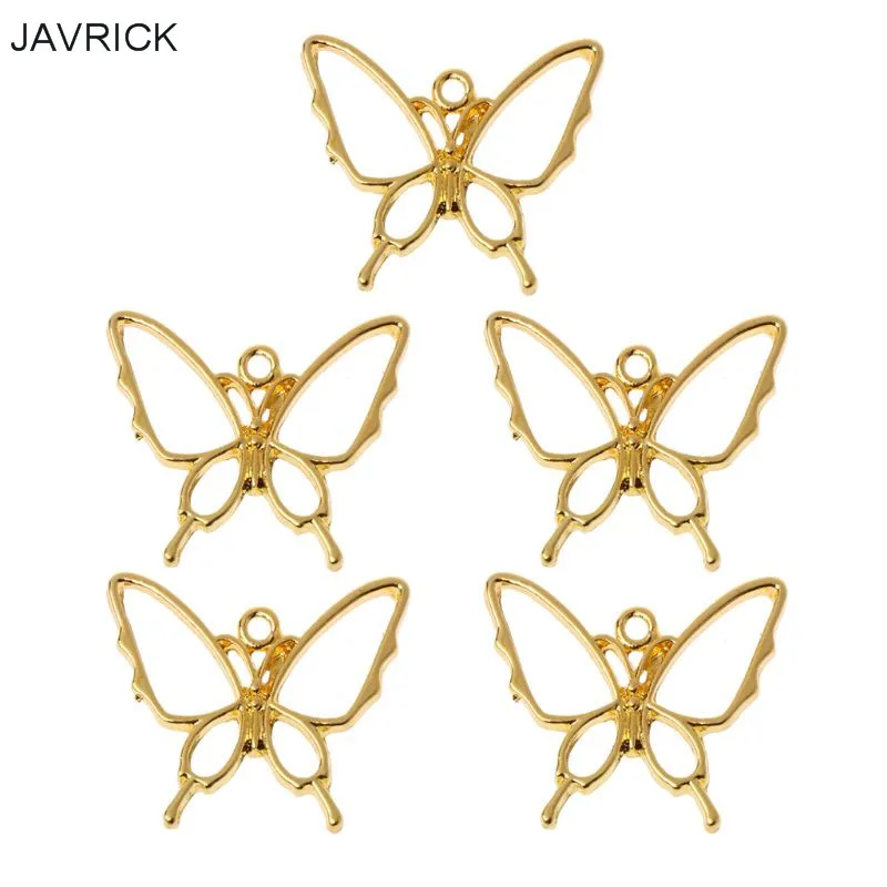 

5Pcs Butterfly Resin Blank Frame Pendants Bezel Cabochon Setting Jewelry Making