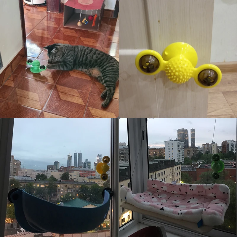 Мельница для кошек Интерактивная игрушка питомцев пазл игровая с крутящимся