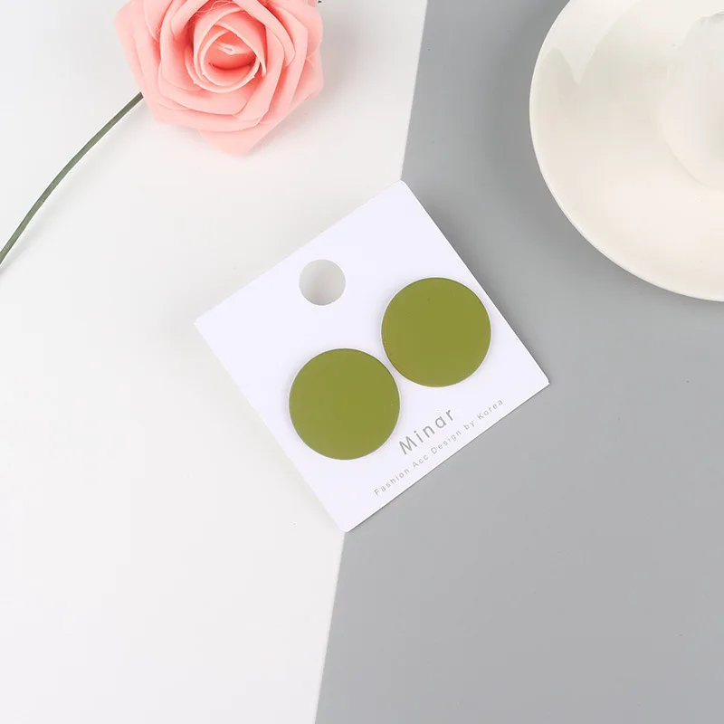 35 мм Диаметр милые большие цветные круглые серьги-гвоздики для женщин модные