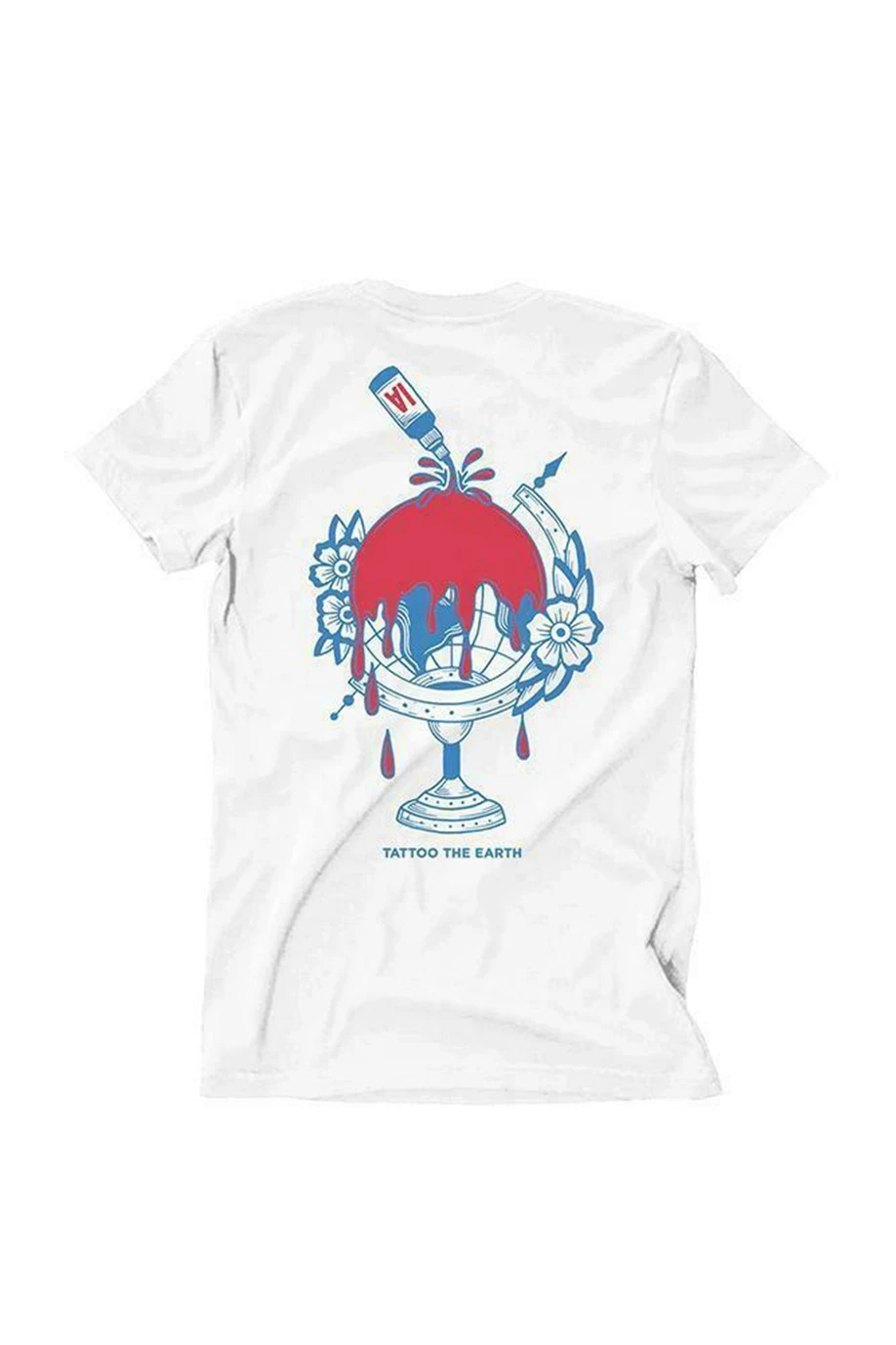 Футболка Nuevo Inkaddict Tatuaje The Earth Camiseta Blanco Small 3Xlarge Limited New Trends| |