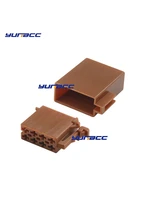 tyco 3 5mm 8 pin male female brown black middle slot auto iso radio horn cd plug connector for car toyota lexus vw tyco 3 5mm 8