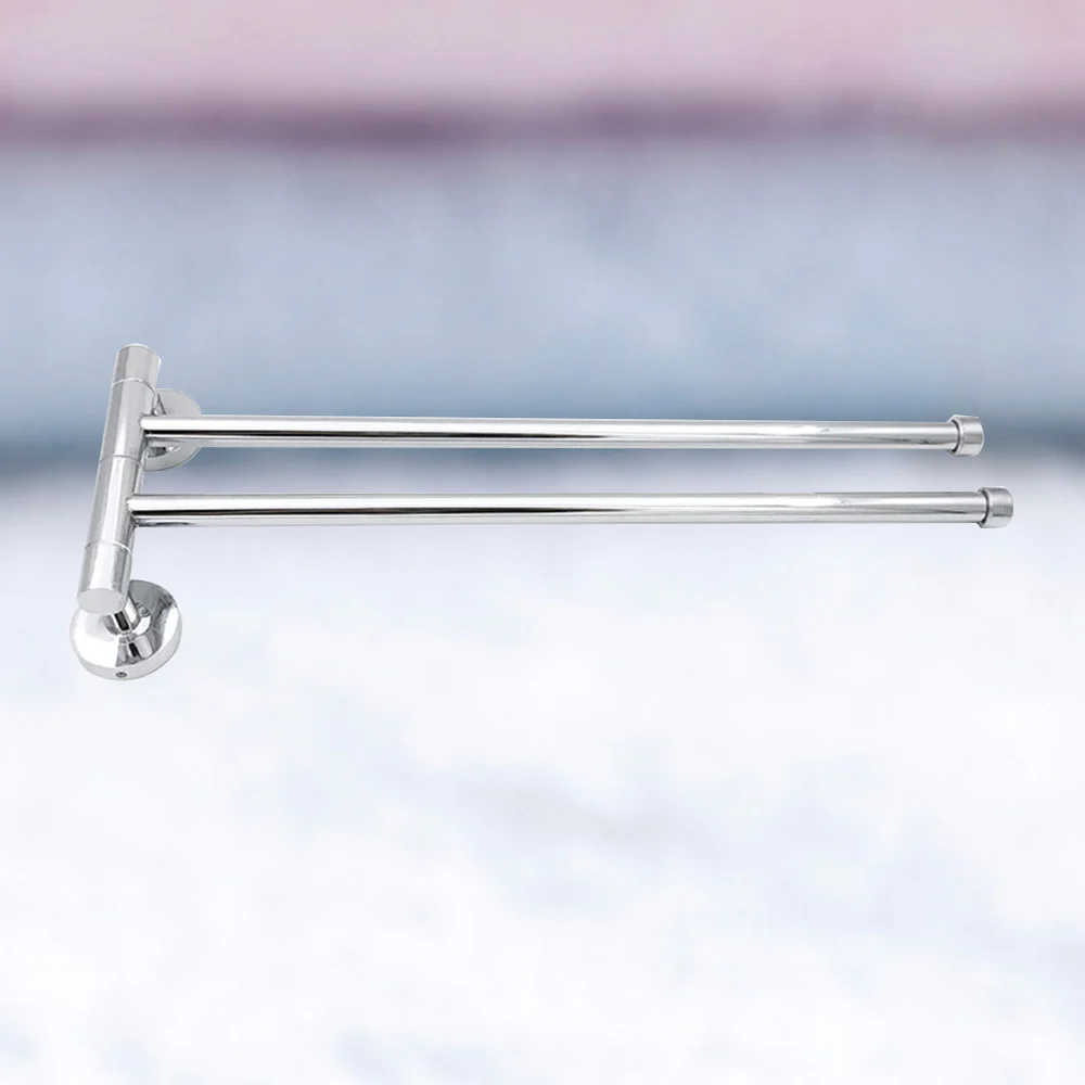 

Stainless Steel Towel Bar Rack Rotary Towel Rail Bathroom Kitchen Wall Towels Polishing Bracket Accessories