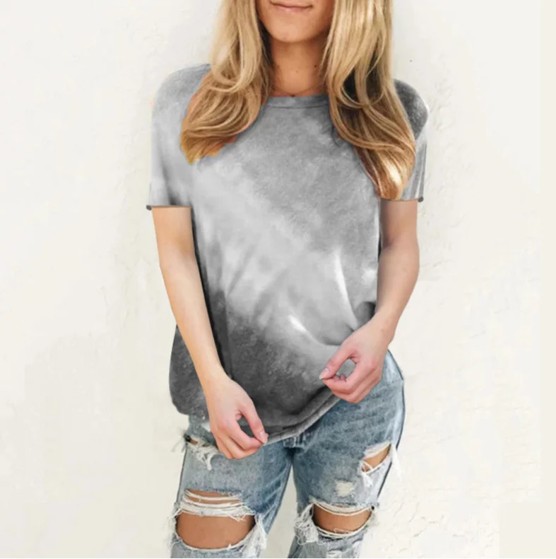 

Summer Clothes Women Tie Dye Fabric Fashion tshirt Women Joggers Graphic T shirts Women
