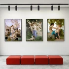 Французские новые классические известные картины Вильям Адольфа бугере песня ангелов холст напечатанный настенный художественный плакат
