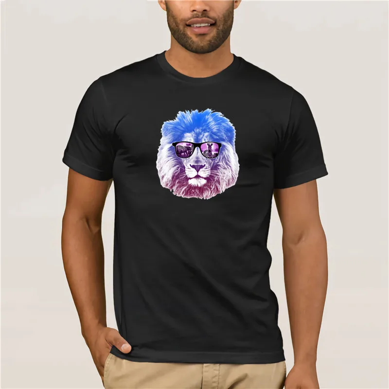 Camisetas de hombre nueva llegada verano gafas Le n модная футболка impresi divertida camiseta|Мужские футболки| |