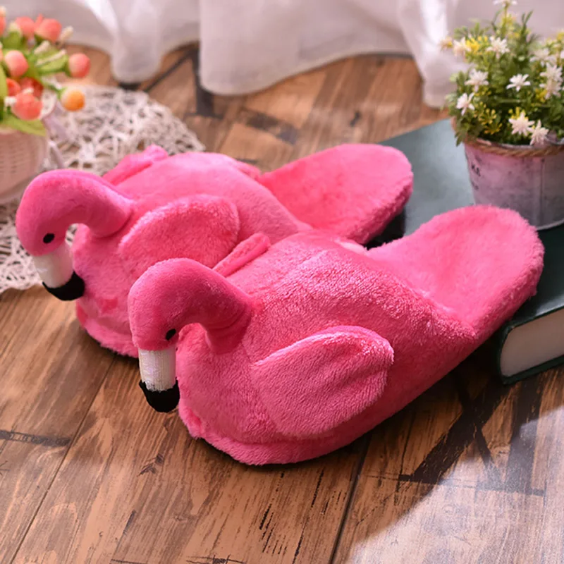 Зимние женские тапочки Теплая обувь на плоской подошве Домашние плюшевые