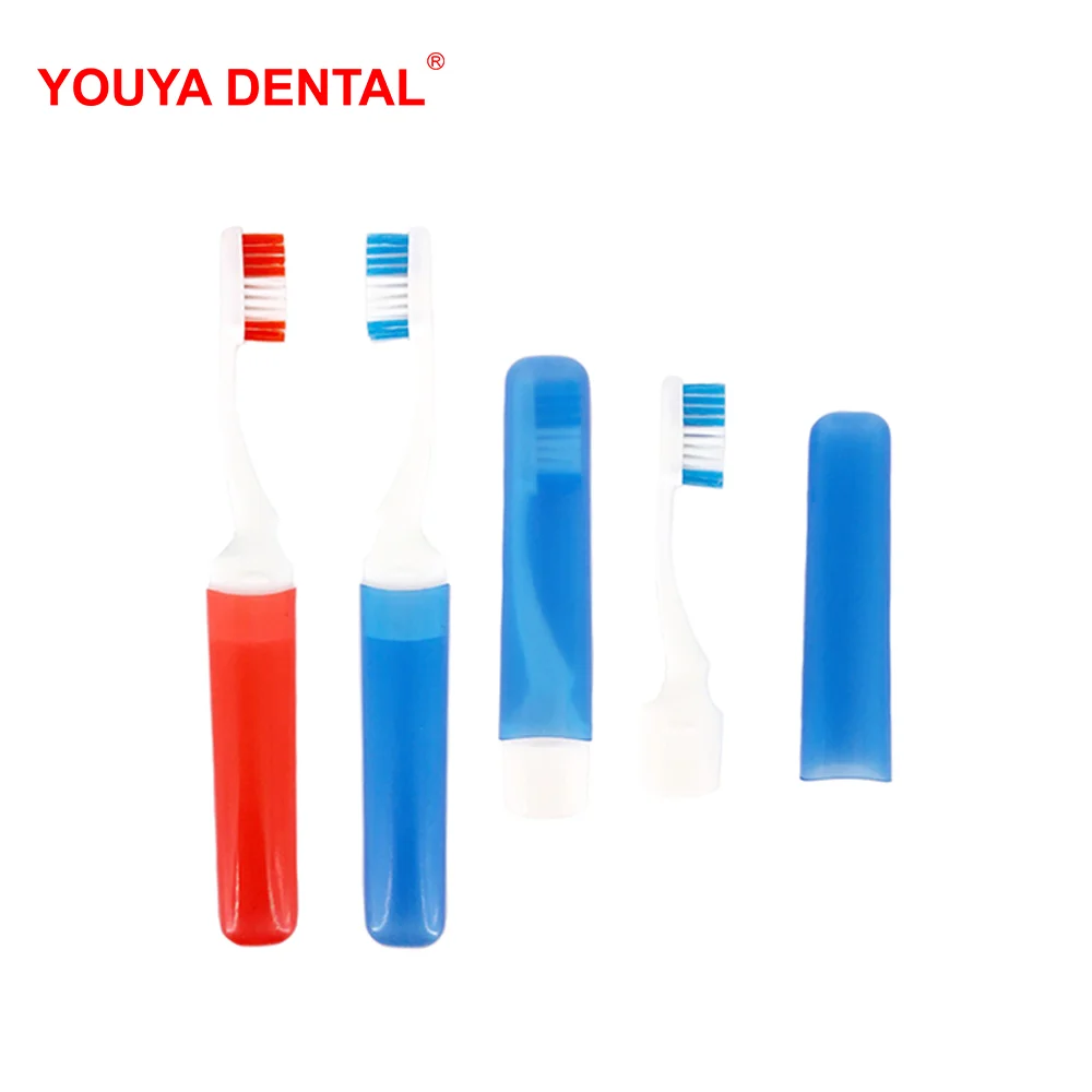 

2pcs/lot Foldable Travel Toothbrush Creative Portable Tooth Brush Teeth Cleaning Brushes With Anti-Dust Cover Dental Oral Care
