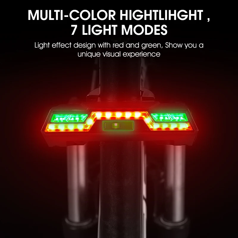 Умный поворотный сигнал для велосипеда беспроводной светодиодный индикатор