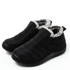 Женские ботинки, короткие плюшевые теплые зимние ботинки, женские ботинки на платформе для девочек, водонепроницаемая обувь на толстом меху для снега, женская обувь до щиколотки